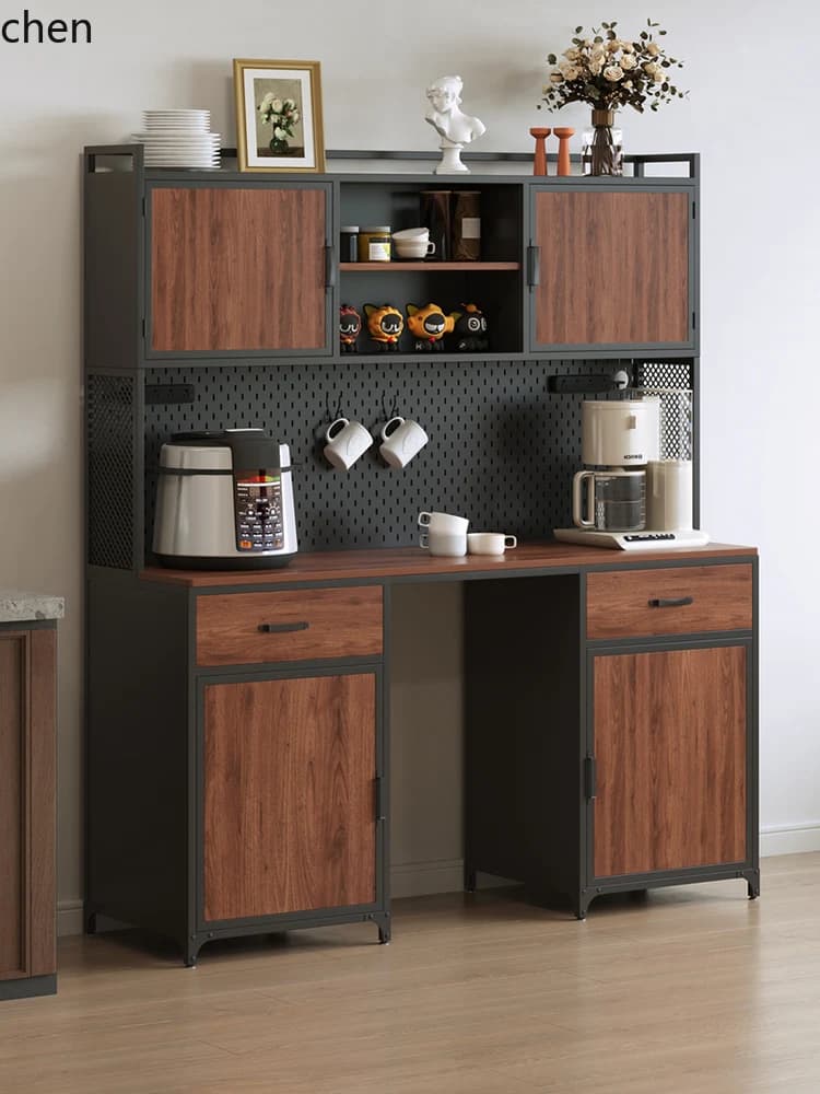 PYH dining side cabinet dining table integrated retractable table living room wall storage coffee and tea cabinet