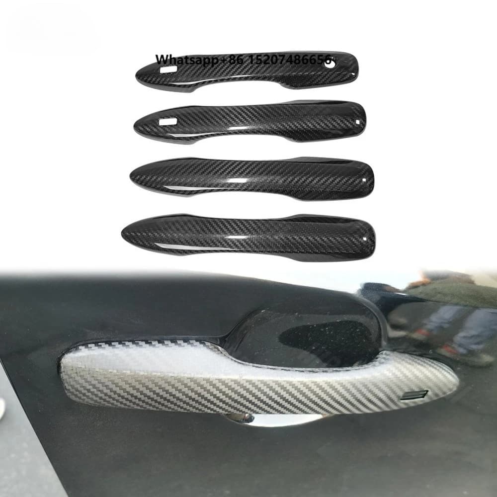 Dry Carbon Fiber Side Door Handle Cover Car Exterior Trims for GR  2023+