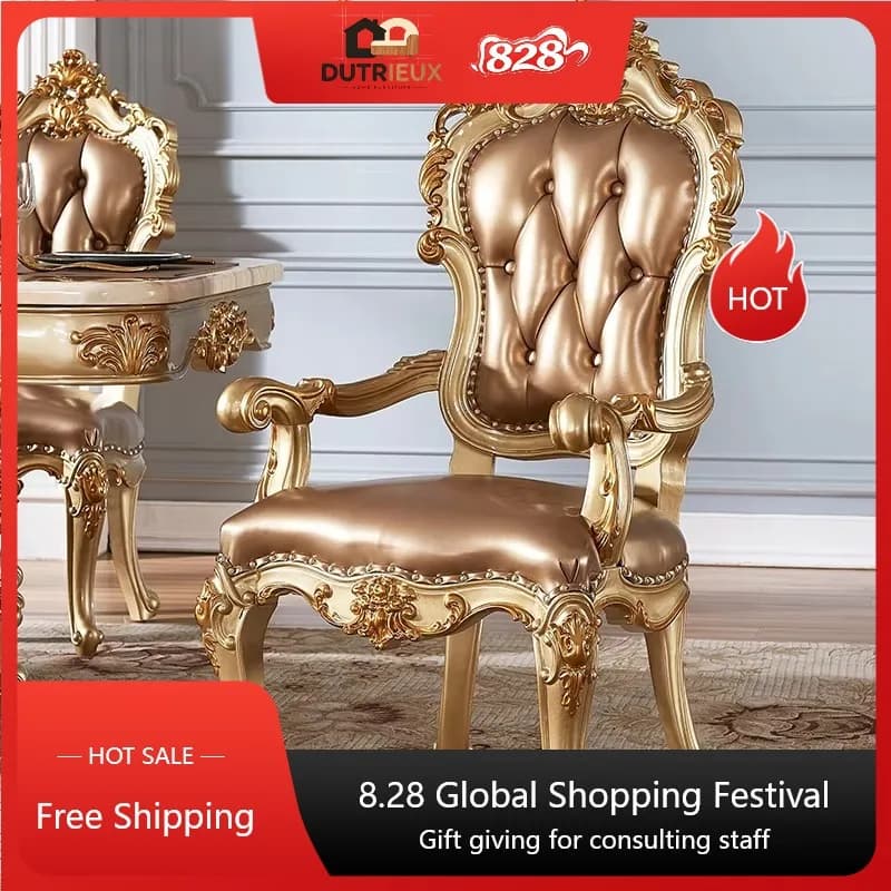 Elegant Luxury Dining Chairs Home Modern Living Room Dining Chairs Lounge Occasional Sillas Para Comedor Home Furniture