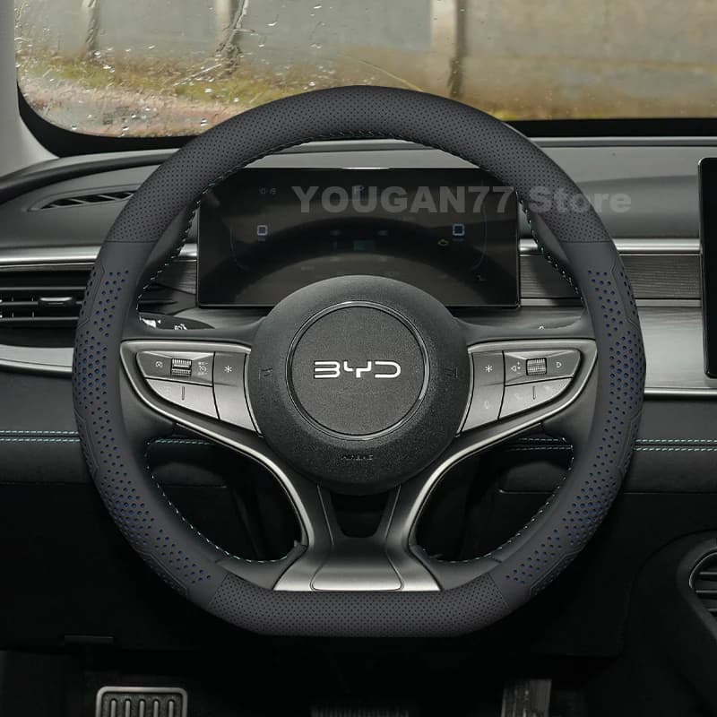 Leather Car Steering Wheel Cover For BYD SEAL U DM-i 2023-2026 Covers For Covers Auto interior byd sealion 6 accessories 2025