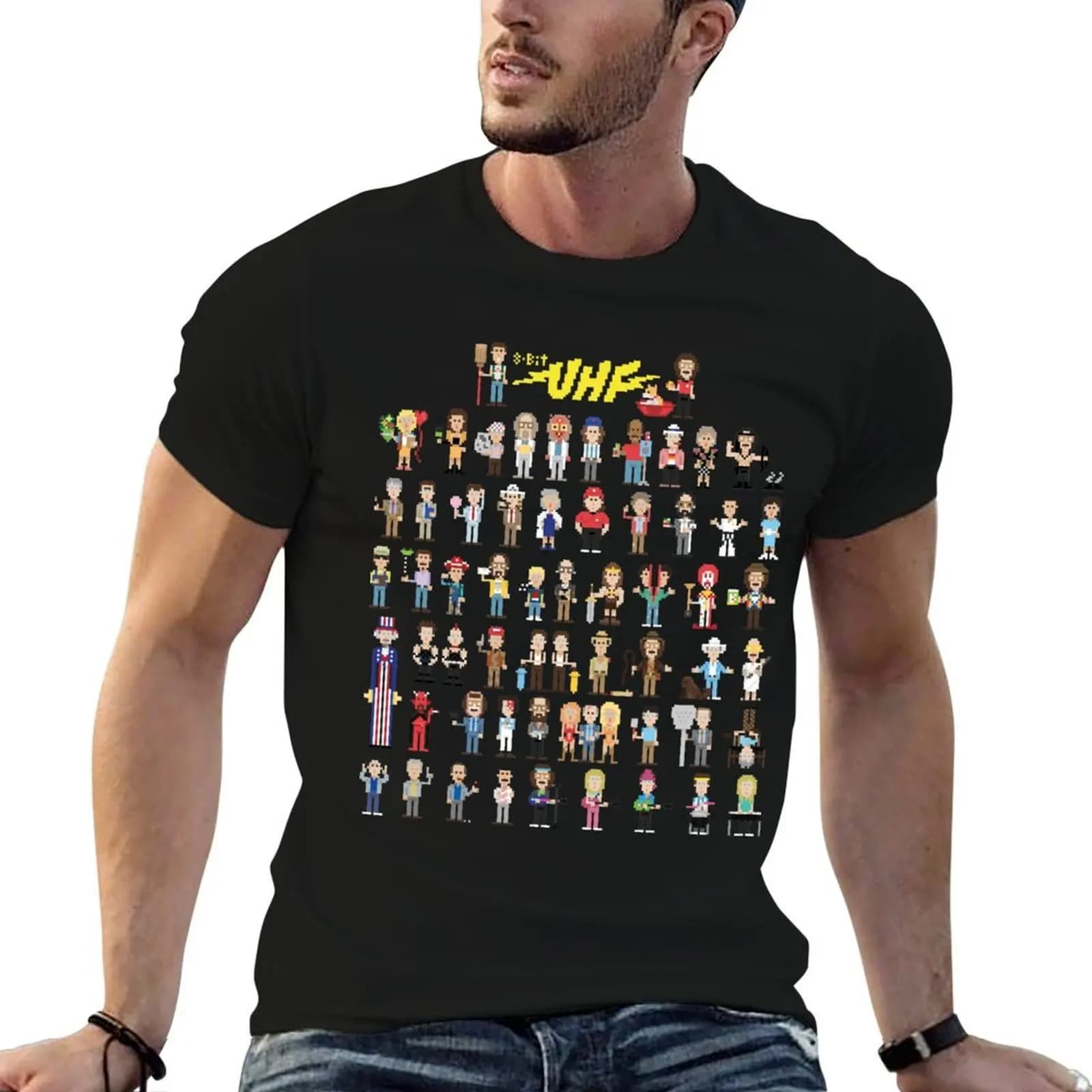 8-Bit UHF T-Shirt kawaii clothes affliction shirts mens vintage t shirts