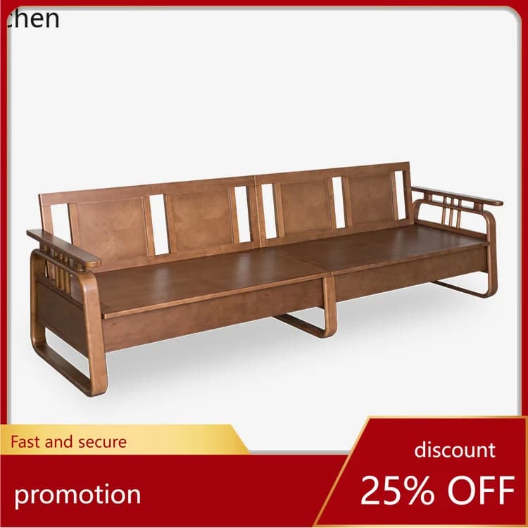ZML Solid Wood Storage Sofa New Chinese Style Living Room Small and Medium-sized Apartment Winter and Summer Dual-use