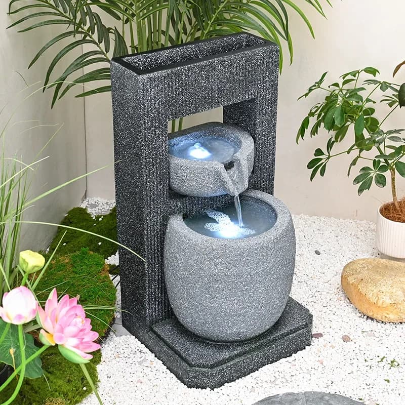 DSA rockery alpine fountain small balcony outdoor garden transfer lucky courtyard circulation ornament landscaping