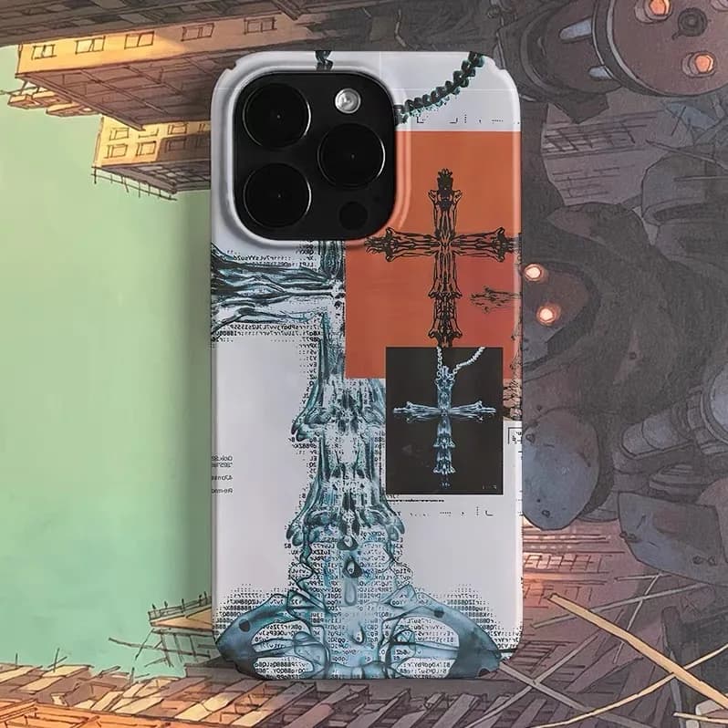 Red Checkered Cross Phone Case for IPHONE 17 Air 16E 15 PROMAX 14 Plus 13 12 MINI 11 PRO 16Plus XR XS MAX SE Acrylic Phone Cover