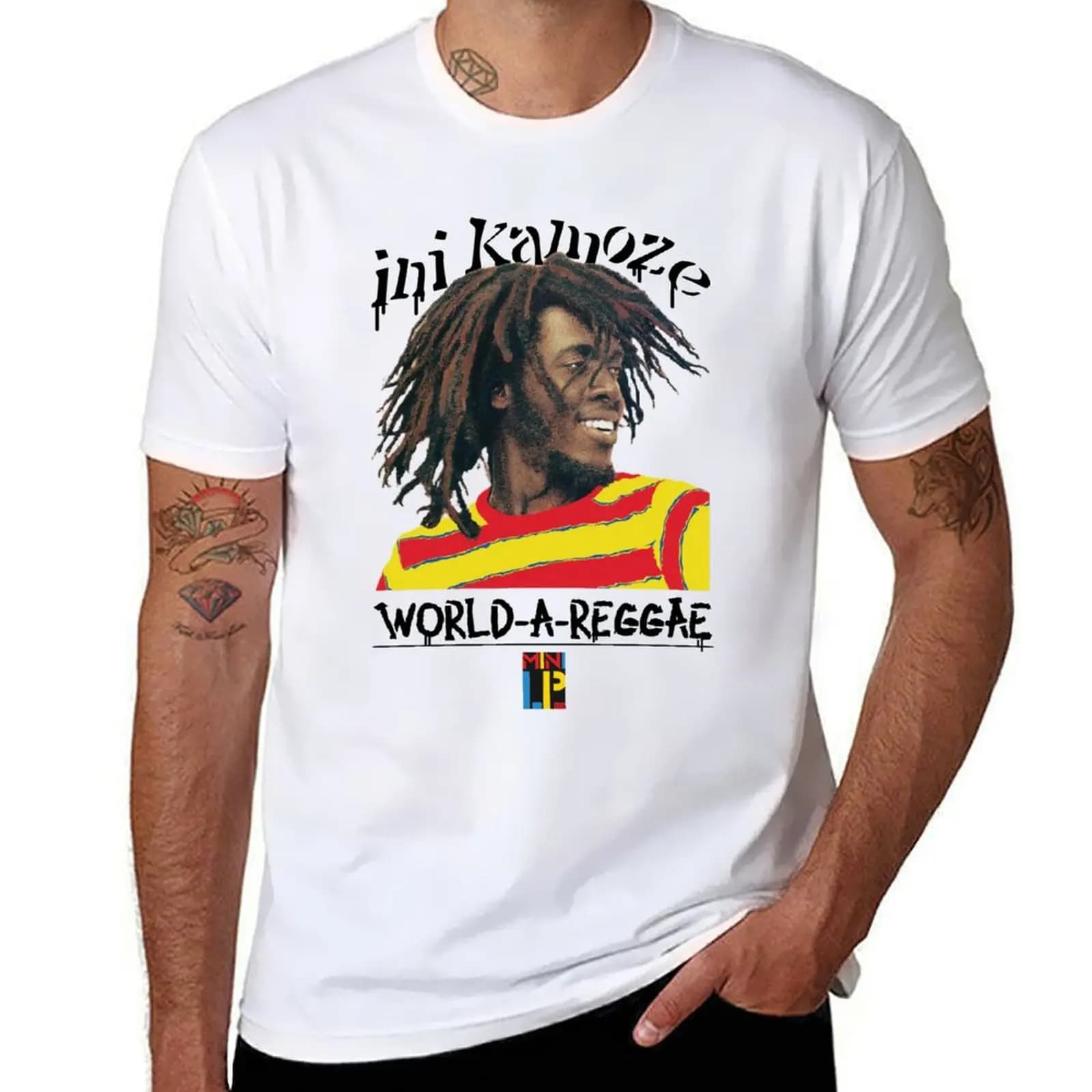 Ini Kamoze - World-A-Reggae T-Shirt t shirt man plain man t shirts high quality luxury brand T-Shirt