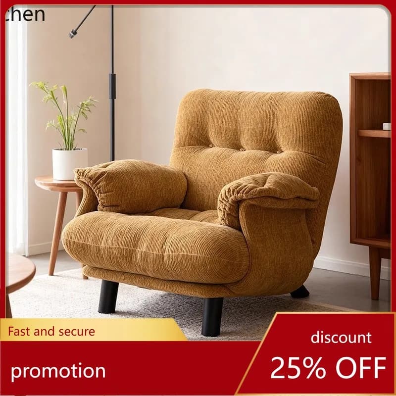 ZML Solid Wood Leisure Chair Single Sofa Chair Living Room Balcony Sofa Armchair Single Chair