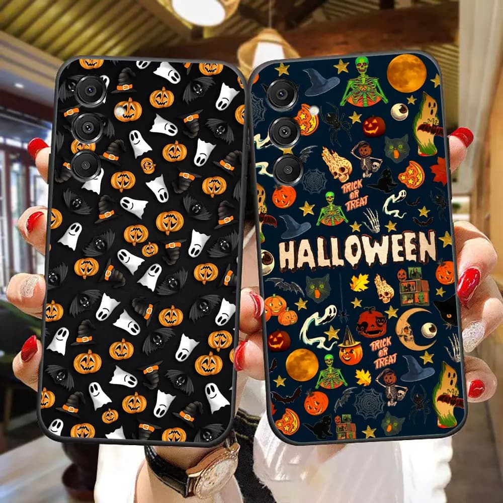 Halloween Pumpkin Castle Cover Phone Case For Samsung A07 A06 A05S A04 A03S A10 A12 A13 A24 A30 A50 NOTE 10 20 M16 M33 M53 Capa