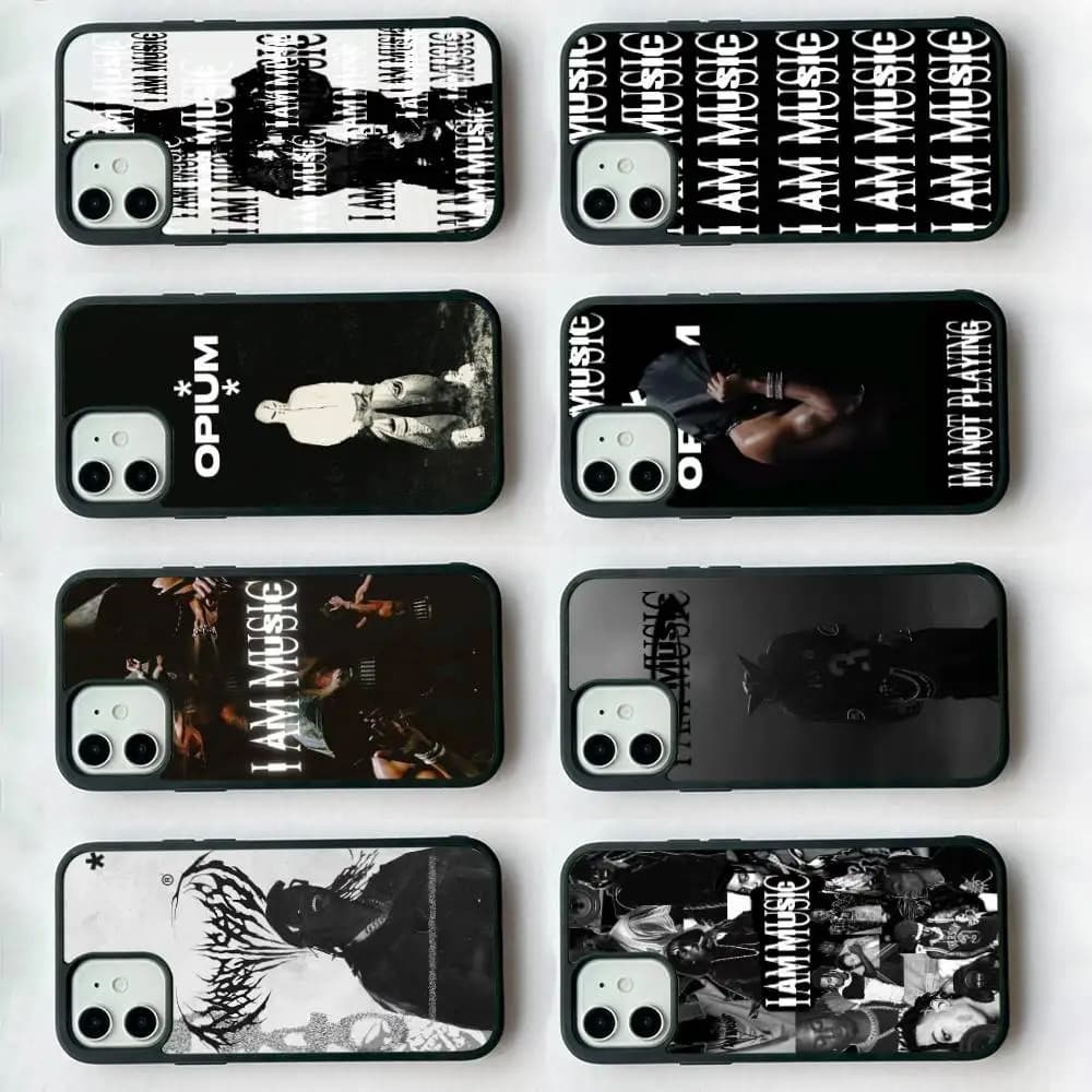 O-Opium Rap Playboi Carti For IPhone 17 16 Pro Max Air 15 14 13 12 Mini Plus 11 Hard PC+TPU Phone Back Cover