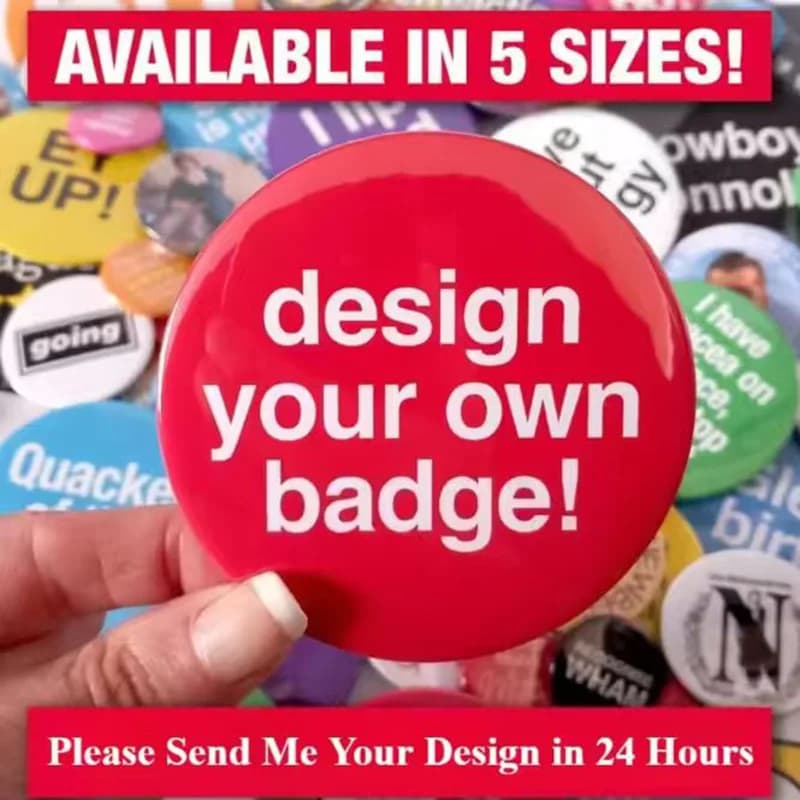 Custom Button Badge Brooches, Unique Personalized Lapel Pins, Practical Kid Daily Gifts, Fashion Decorations Available Wholesale