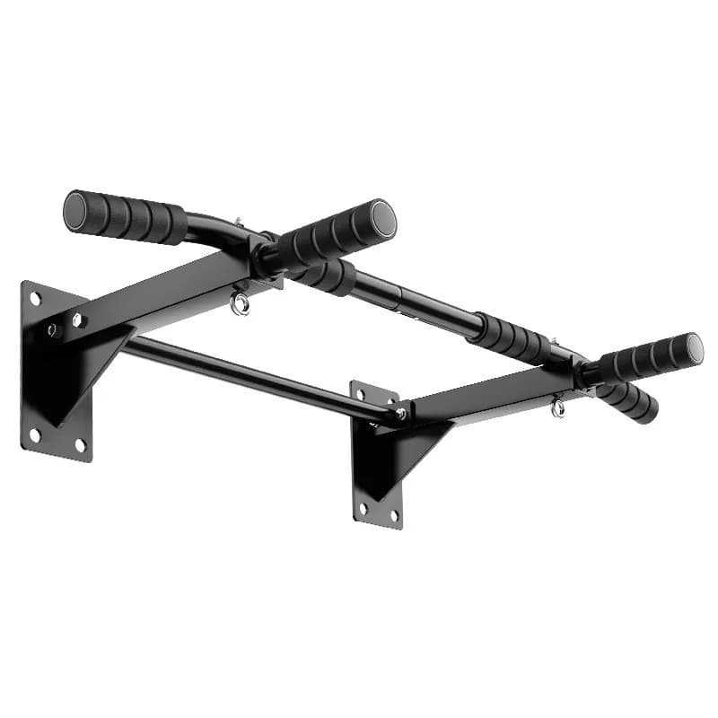 Foldable indoor wall-mounted fitness equipment household single and double rod upper tie rod, with punching installation