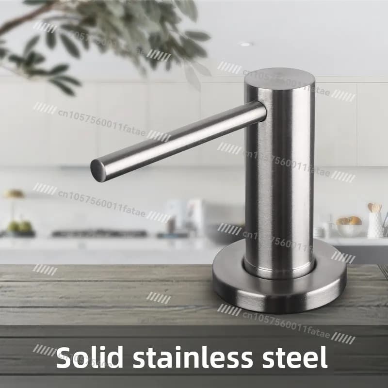 Extended Reach Solid Stainless Steel Sink Soap Dispenser for Kitchen Dish Soap Pump with Long Tube