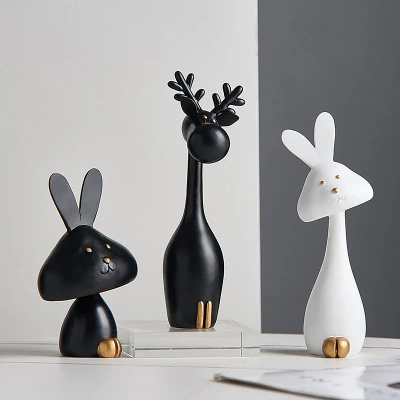Desktop Deer Rabbit Decorations, Children's Bedroom Decorations, Entrance Living Room Home Office Furniture Decorations