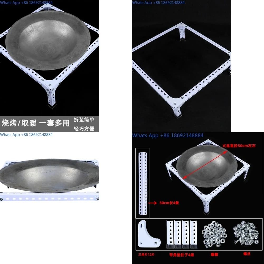 Portable Charcoal Grill Outdoor BBQ Fire Pit for Home Use Iron Rack Heating Stove