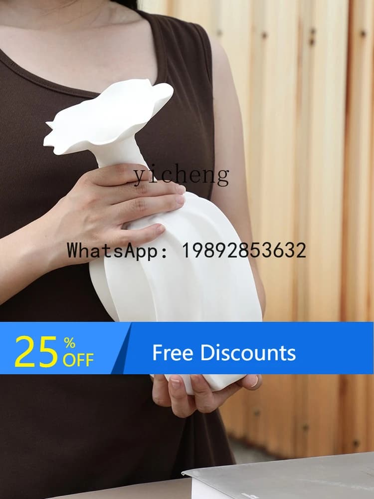 Creative Vase Ceramic Ornament Living Room Flower Arrangement High-End Modern Home Decoration