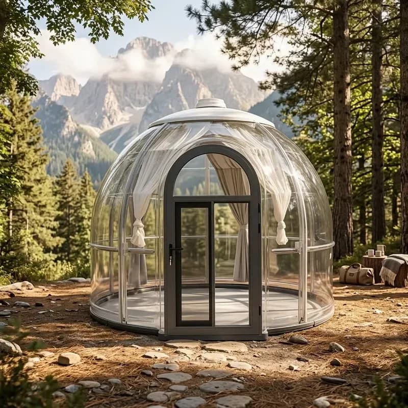 CE Certification Modern Design 3-6M Transparency PC Bubble Houses Prefabricated Polycarbonate Dome Tent for Hotels Outdoor