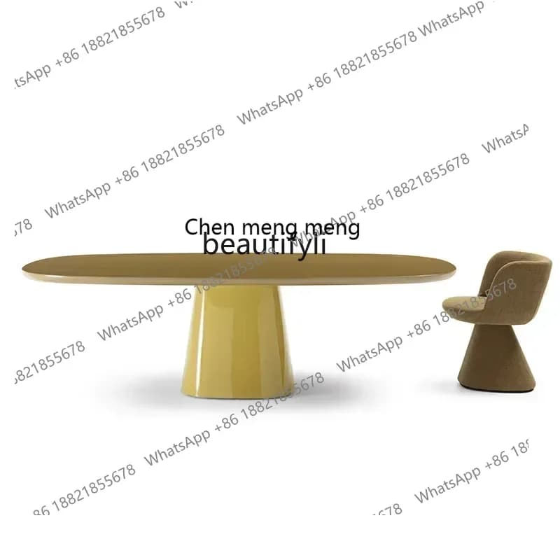 ss7486 Nordic designer French simple solid wood dining table + silent style negotiation table and leisure table New Light Luxury