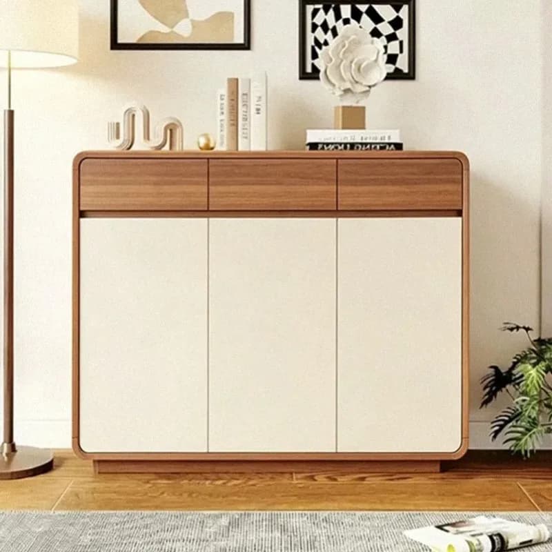 Display Shelves Shoe Cabinet Wooden Cupboard Designer Luxury Storage Shoe Shelf Organizer Vertical Gabinete Salon Furniture