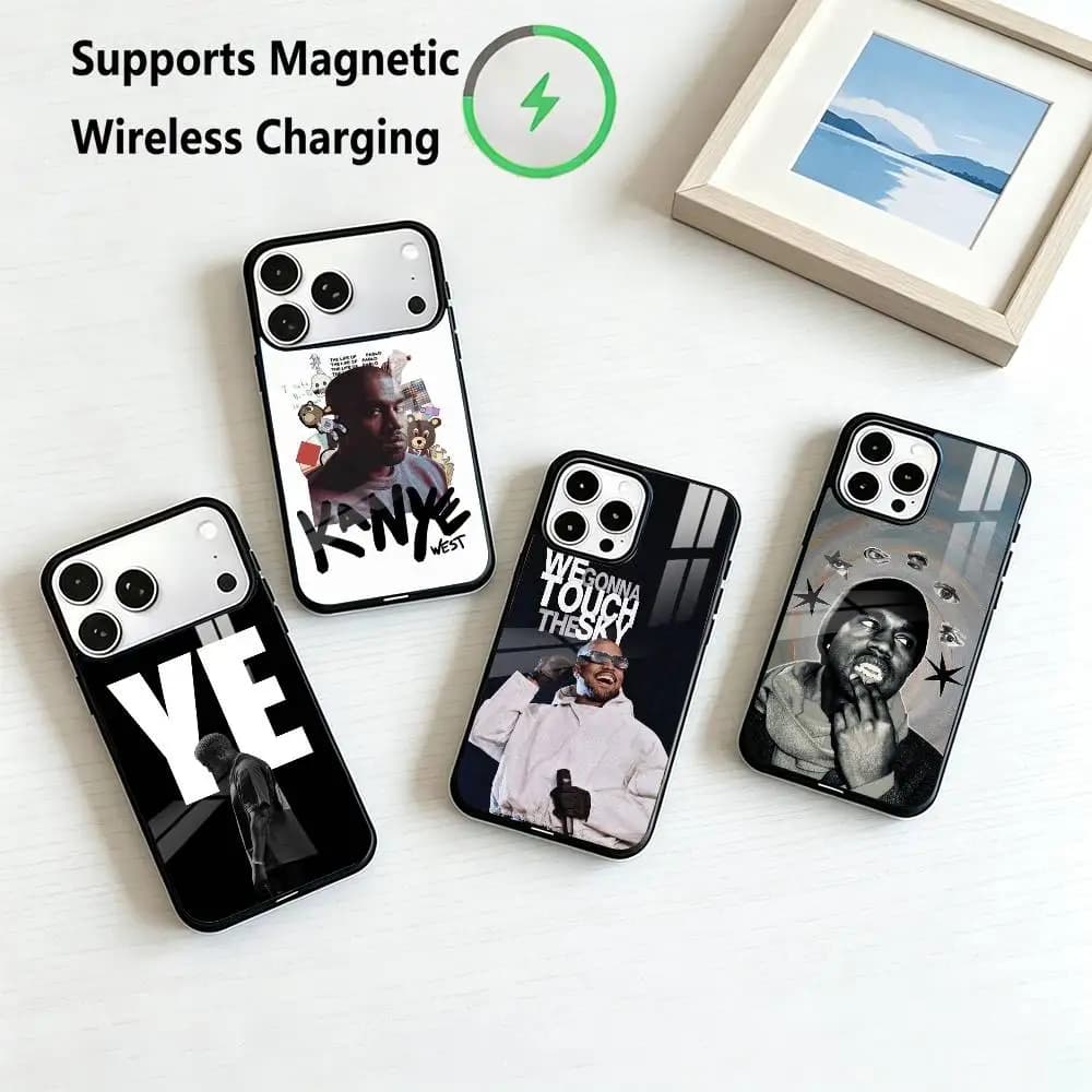 Ye K-Kanye W-West  Phone Case For iPhone17,16,15,14,13,12,11 Plus,Pro Compatible with magnetic wireless charging Gift