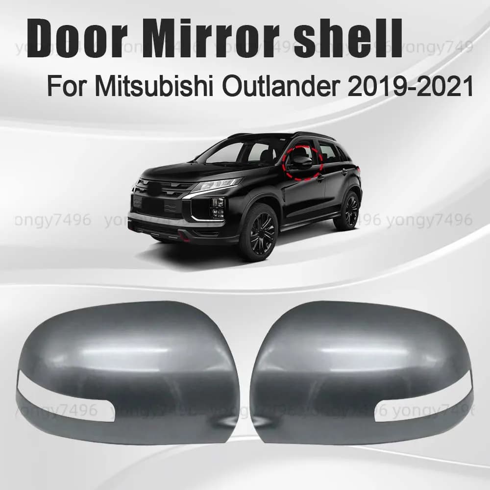 Protective Cover Grey White Black Picture Frame Door Mirror Shell For Mitsubishi Outlander 2019 2020 2021 Rearview Accessories
