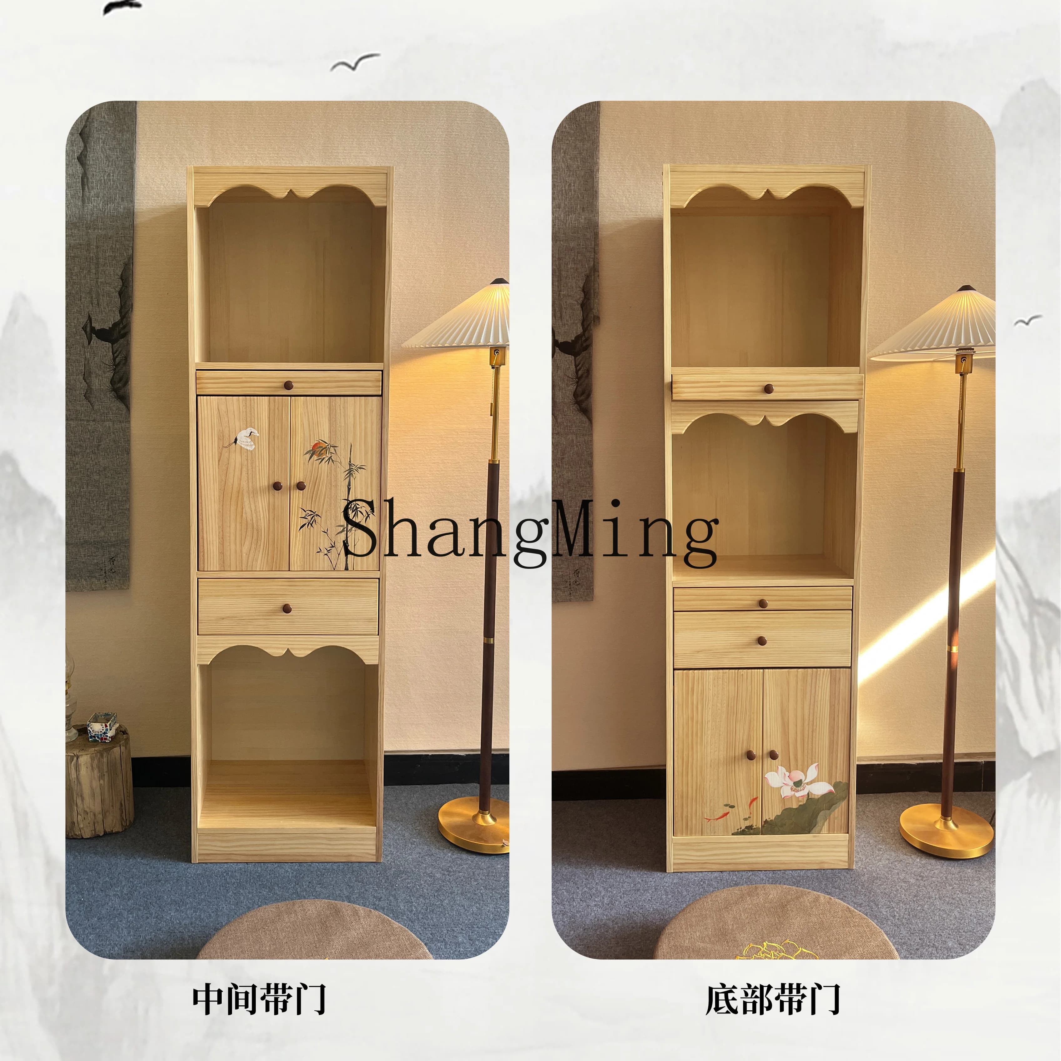 CL  three-layer shrine shrine offering table cabinet Bodhisattva God of Wealth Land God seat with hand-painted