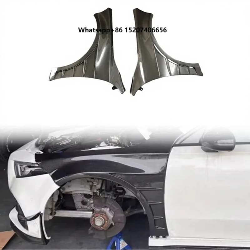 New KSUI Carbon Fiber Car Fenders for - A-Class W177 A45 A35 2019- Modified Body Kit Side Vented Front Fender