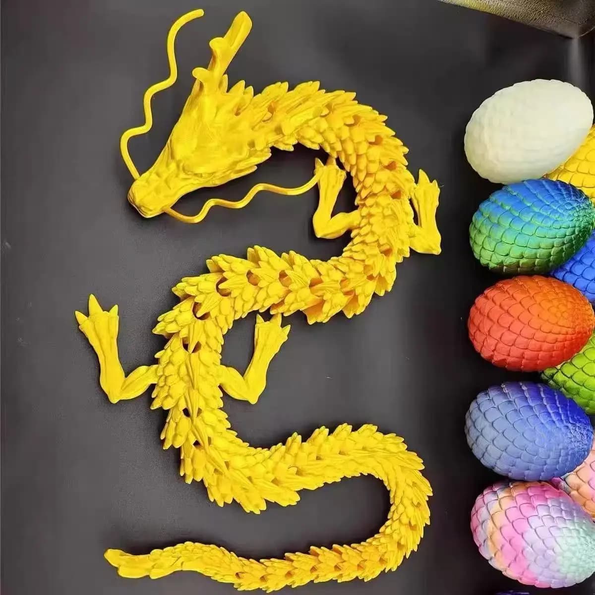 Extra Large 110cm 3D Printed Dragon Model Creative Joint Movable Desktop Figurer Kids Adult Xmas New Year Gift Cosplay Accessory