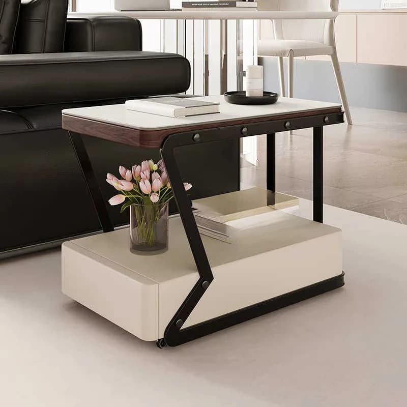 Intelligent multifunctional living room Modern simple storage cabinet Sofa coffee table RGB lamp Wireless home furniture