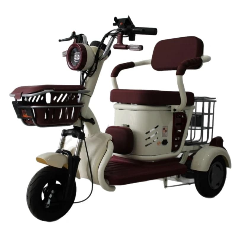 Long battery life electric vehicle adult three-wheel pick-up child scooter
