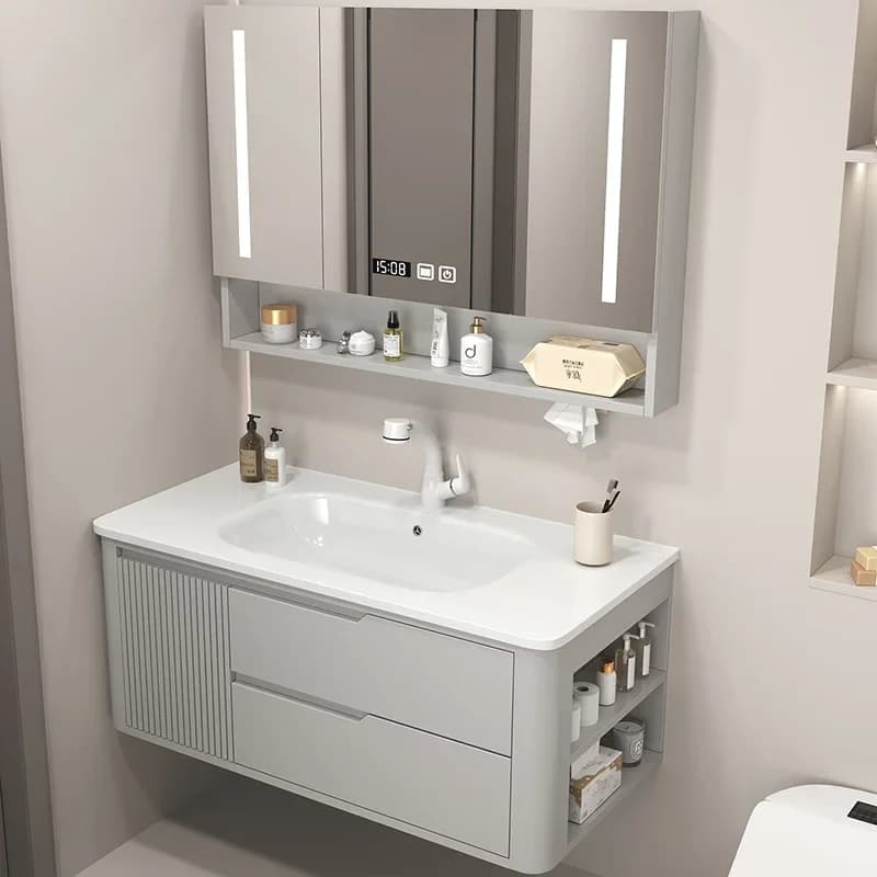 Postmodern Organizer Bathroom Cabinet Lighting White Toilet Drawers Bathroom Vanity Mirror Vintage Tocador Backyard Furniture