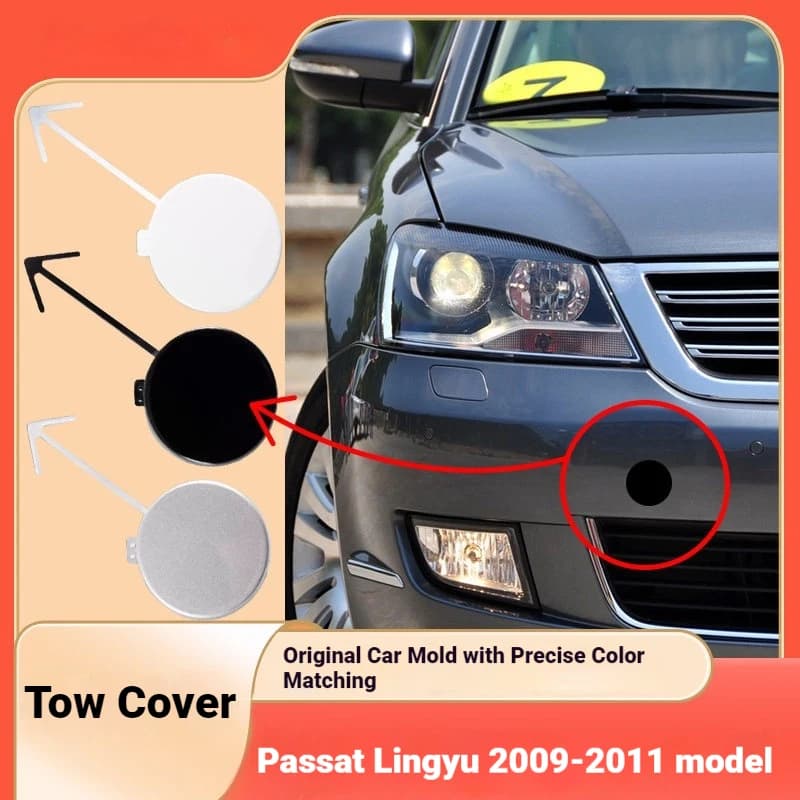 Applicable to 09-11 Volkswagen Passat Collar Trailer Cover Front Bumper Tow Hook Tow Rope Cover Accessories