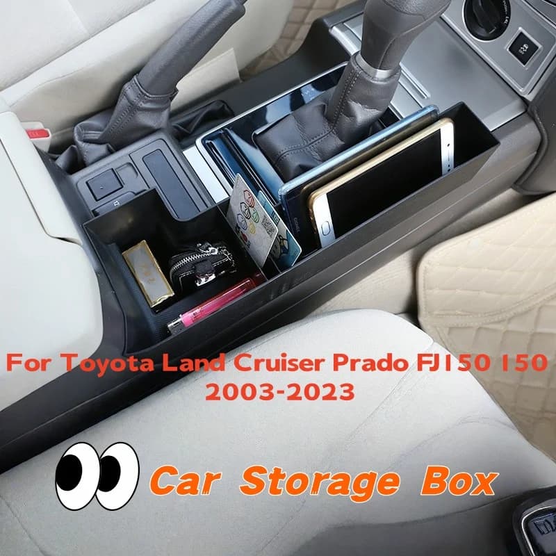 For Toyota Land Cruiser Prado FJ150 150 2003-2023 Plastic Car Central Console Multifunction Storage Box Phone Tray Accessories
