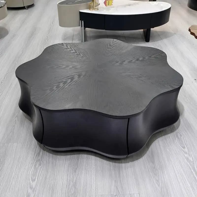 Rustic Modern Coffee Table Decoration Irregular Black Center Coffee Table Saving Minimalist Meuble Salon Living Room Furniture