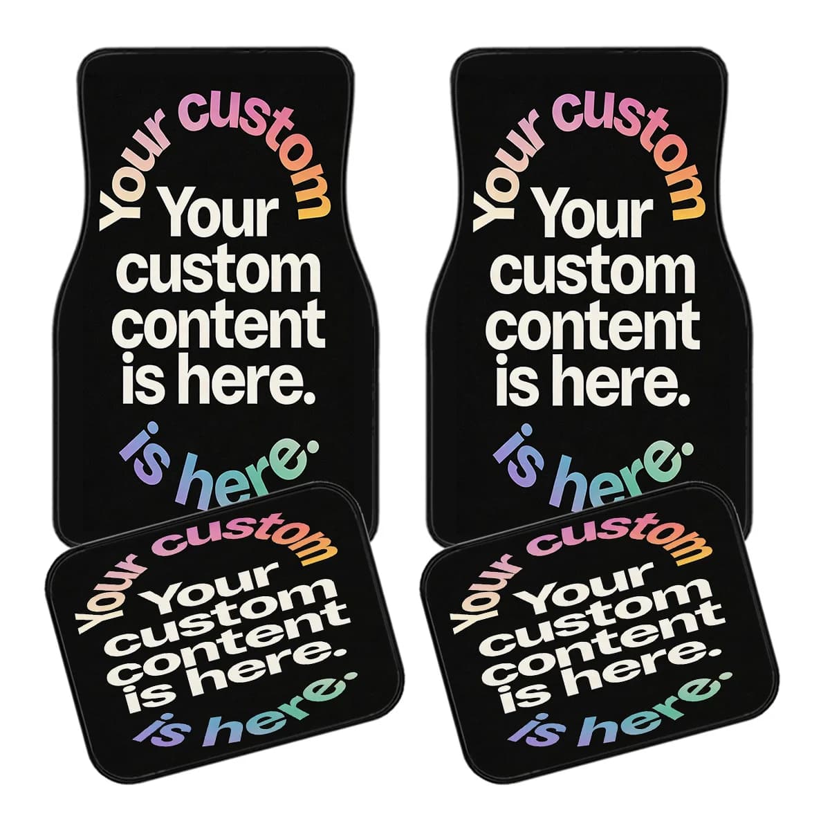 4Pcs Custom Photo Car Floor Mats, Universal Front Rear Seat Protection, Stylish Car Interior, Great Father's Day Gift for driver