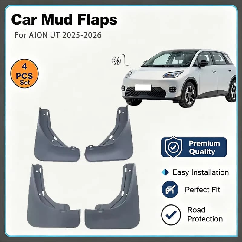 For AION UT 2025-2026 4PCS Mud Flaps Splash Guards Front Rear Fender Mudguards Exterior Protection