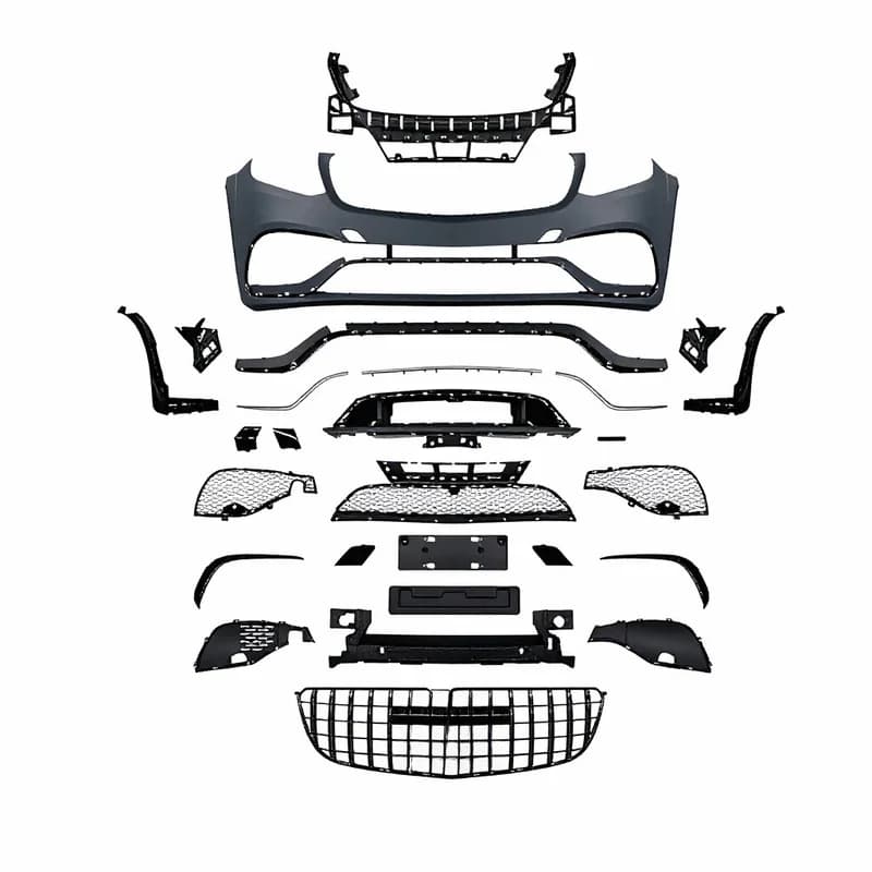 High Quality GLS63 Wide Body Kit With Bumper Fog Light Cut-Outs Bolt-On Installation For GLS X166 Exterior Upgrade Parts