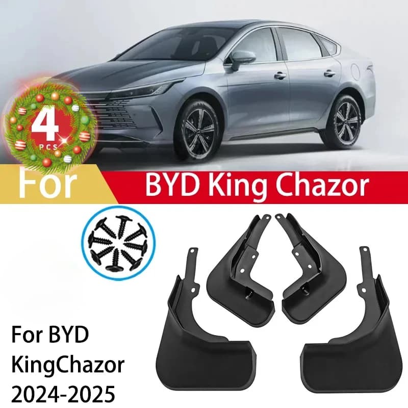 For BYD King Chazor DM-i 2023 2024 4pcs Mudguards Mud Flaps Splash Guards Fender MudFlaps Front Rear Car Protection Accessories