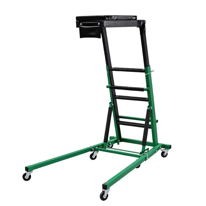 Auto maintenance High pedal Movable folding car repair ladder Auto maintenance tools Engine maintenance