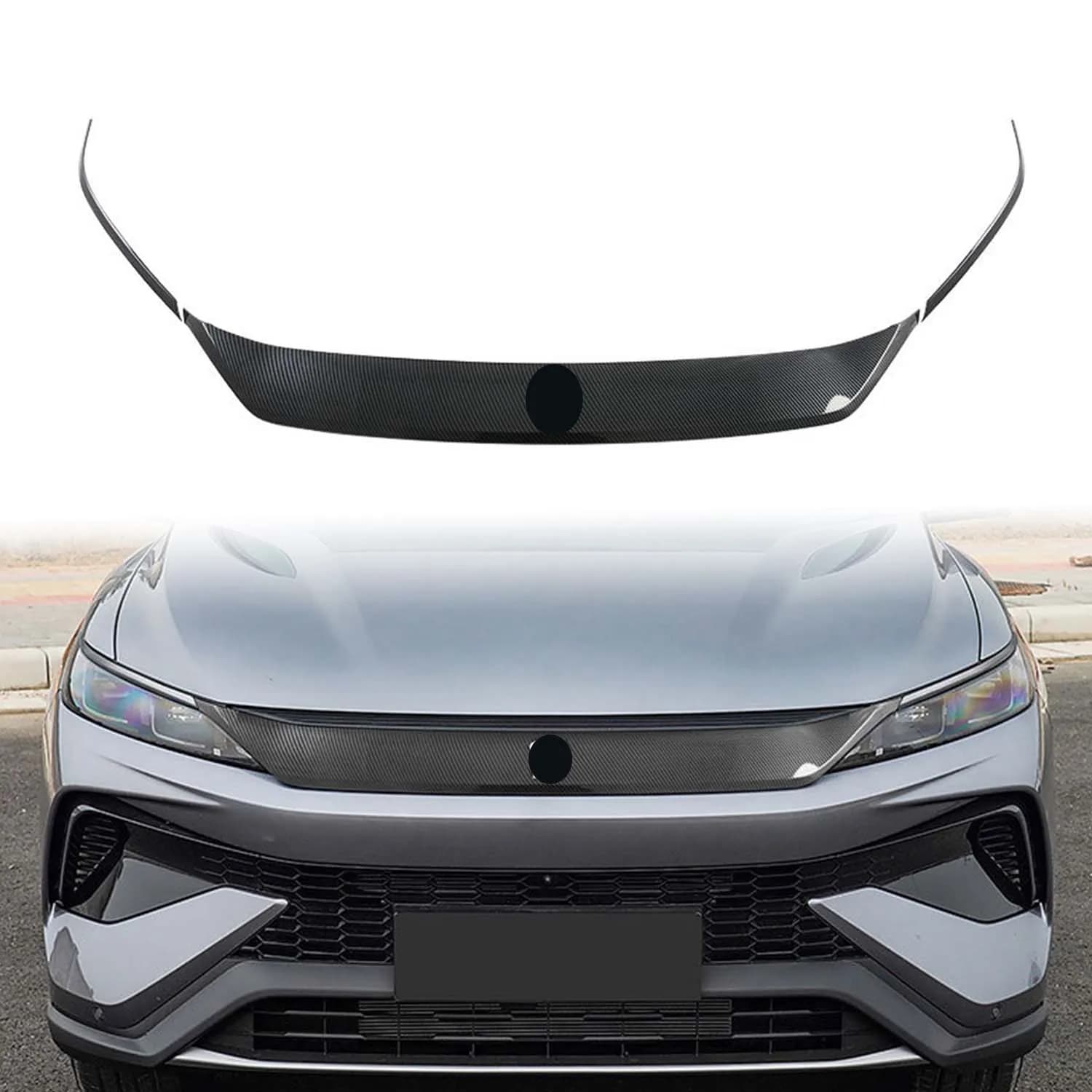 For BYD Song Pro Sealion 5 DM-I 2025 2026 ABS Exterior Front Engine Bumper Grille Strip Molding Trim Car Styling 3pcs