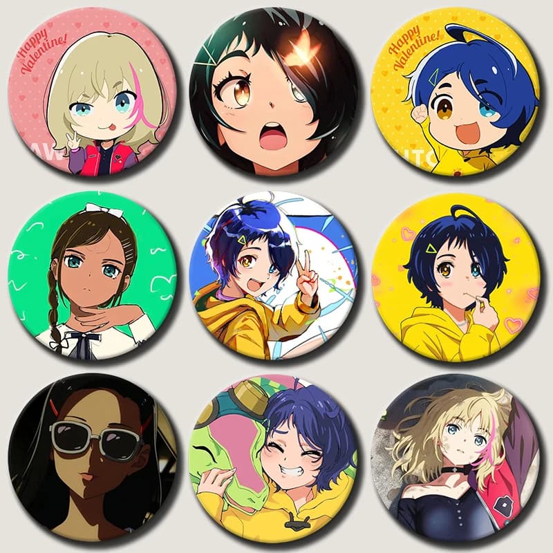 58MM Anime Wonder Egg Priority Brooch Ohto Ai Badge Accessories for Clothes Backpack Fans Gifts Snap-in Button Pins DIY Craft