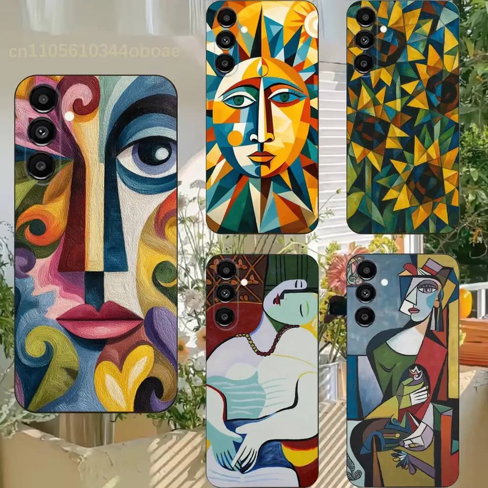 Picasso Abstract Art Painting Phone Case For Samsung S25,24,21,22,23,20,S30,Ultra,Plus, Fe,5G Silicone Cover