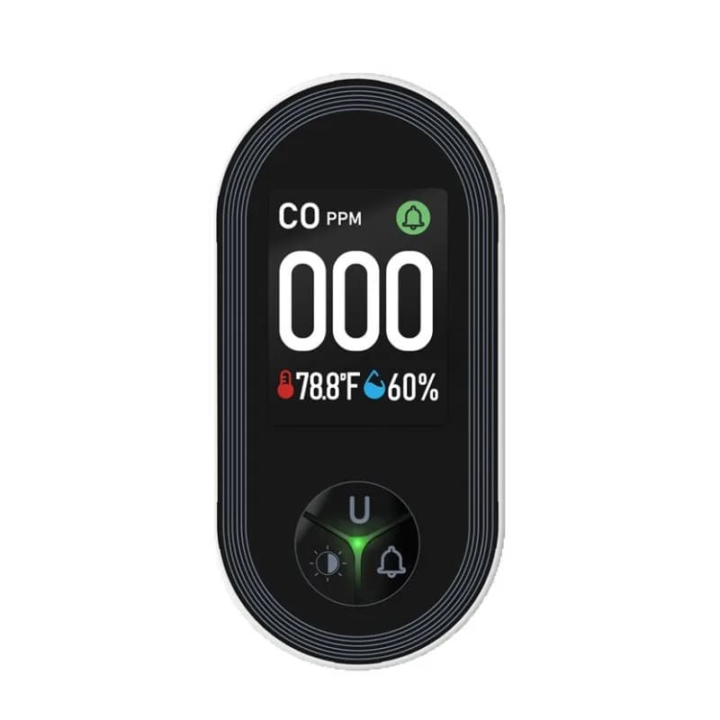 Temperature and humidity sensor, kitchen garage 4-in-1 combustible gas CO temperature and humidity detector, monitoring