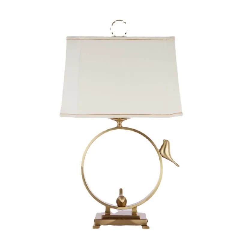 New Chinese desk lamp, bedroom bedside lamp, simple and creative American all-copper study, living room desk lamp,