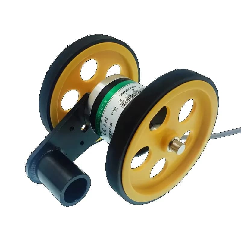 GEH5208 measuring rotary encoder with wheel for distance measurement dual shaft encoder with double wheels