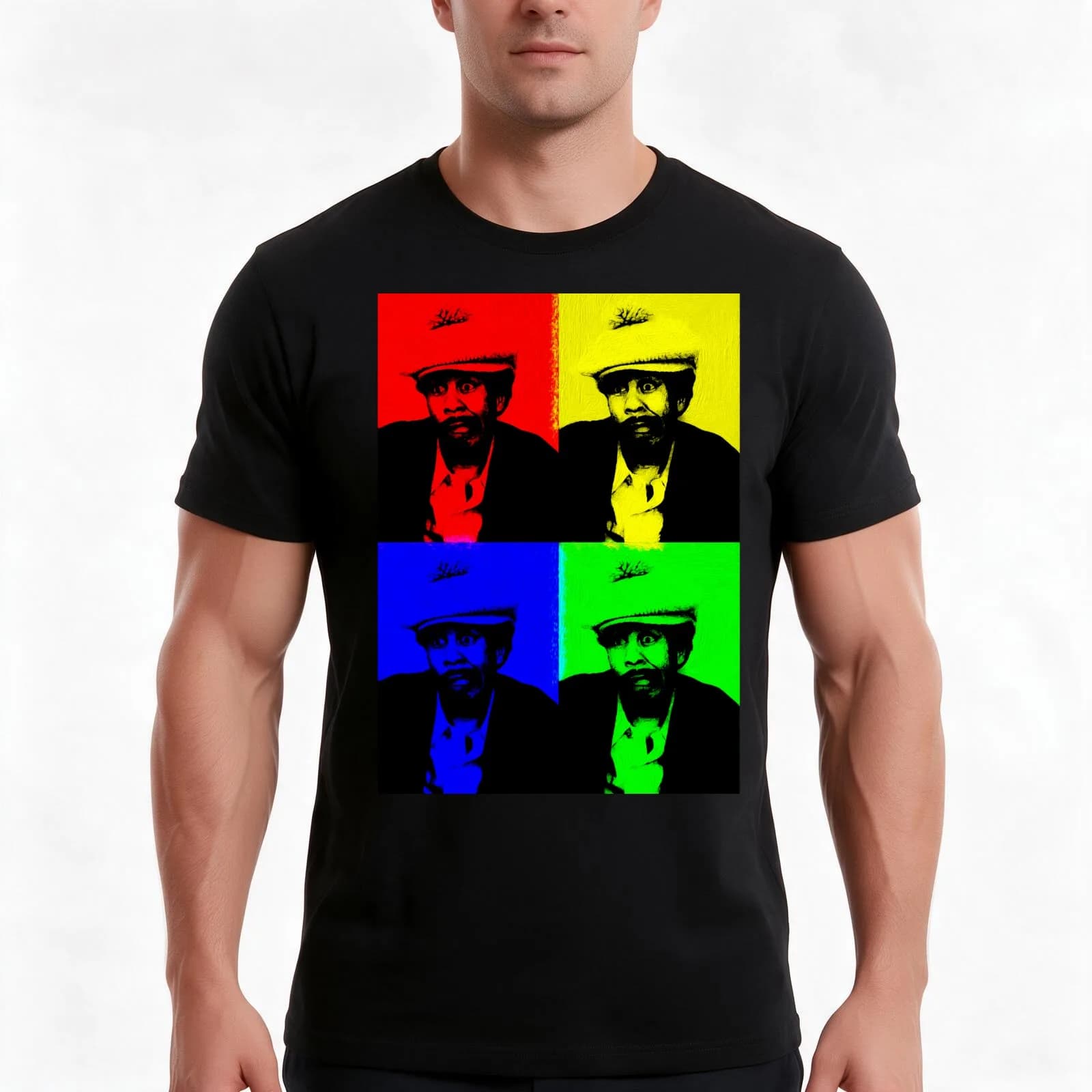 Andy Pyror/Richard Warhol T-Shirt, Summer Casual Cotton Tee, Oversized Streetwear Tops, Vintage Graphic Print, Unisex Men Women