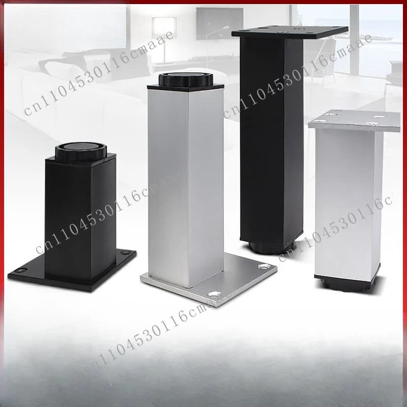Five steel aluminum alloy square adjustable cabinet foot furniture cabinet foot metal sofa support foot hardware