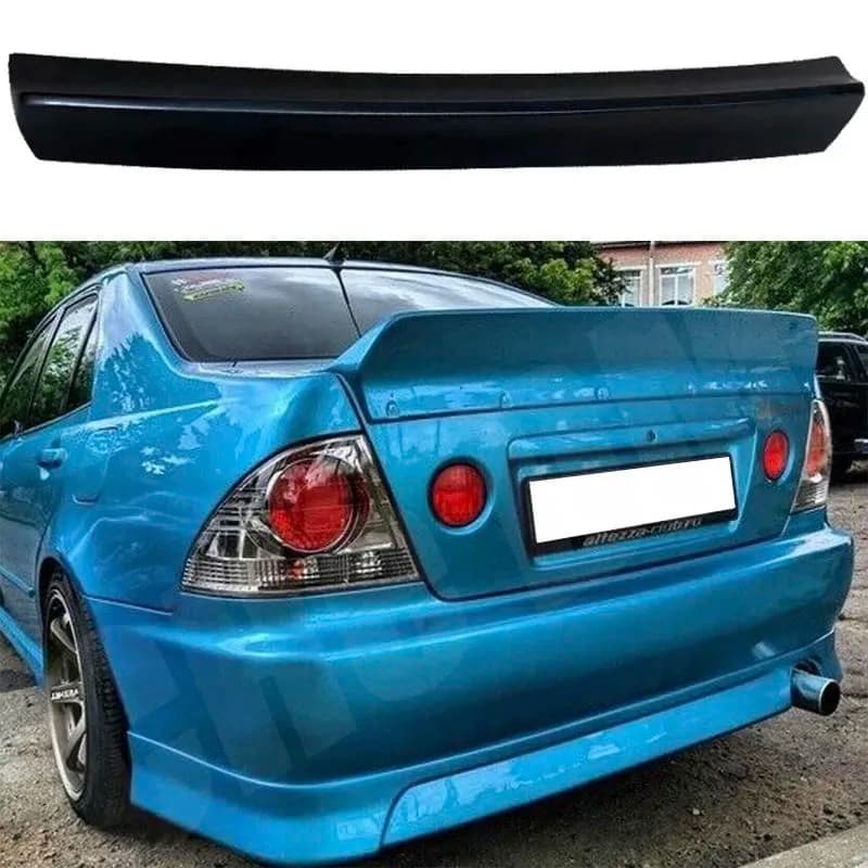 For 1998-2002 Lexus IS200 Altezza Modifikasi Gloss Black Real Carbon Fiber Rear Spoiler Trunk Lid GT TRD Style Aerodynamic