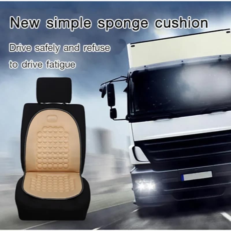 KMIND 2pcs Car Seat Cover Magnetic Massage Seat Cushion Breathable Fabric 3D Concave Convex Hip Massage Sponge Waist Support