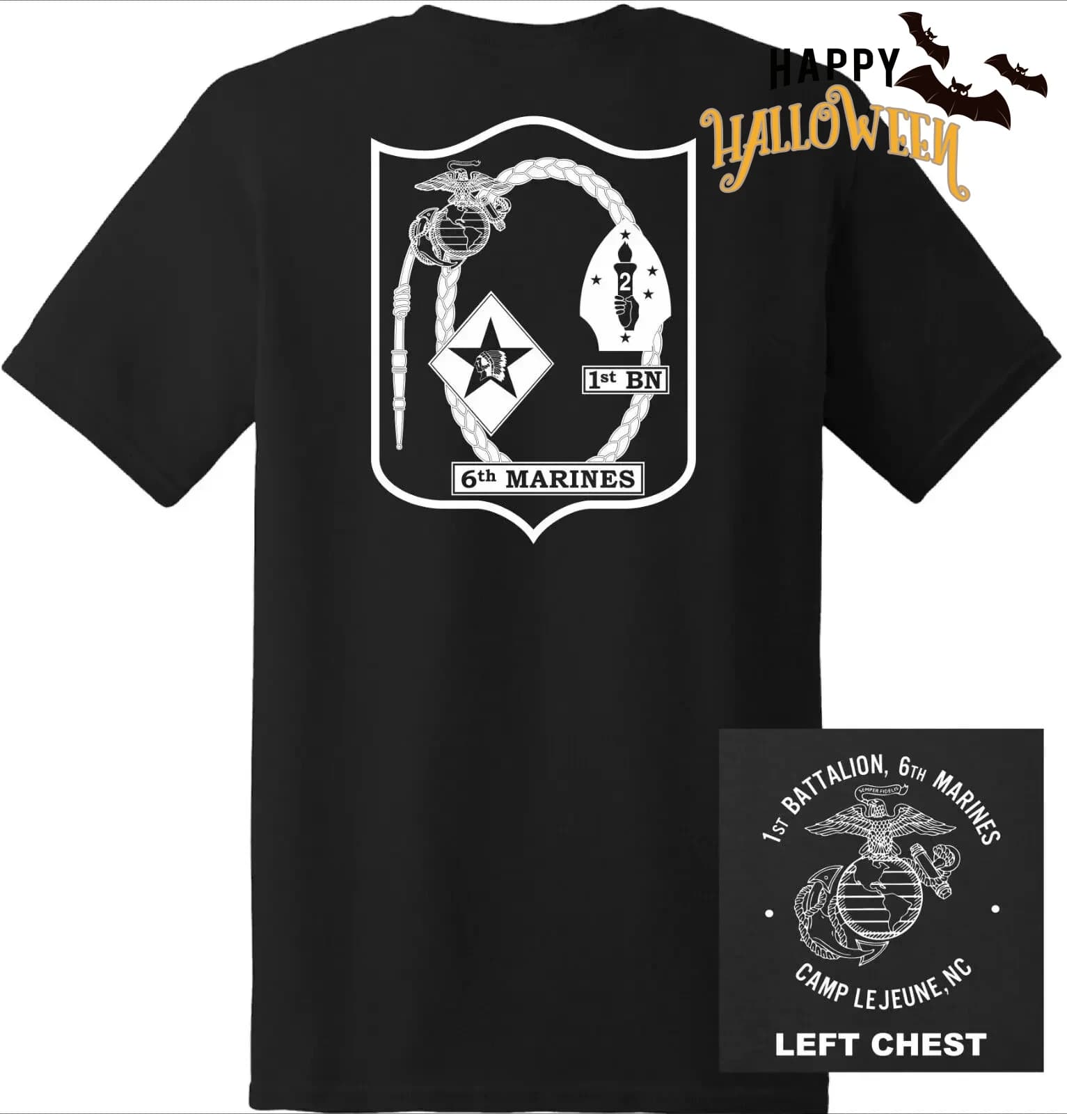 1st Battalion 6th Marine Regiment US Marine Corps T-Shirt 100% Cotton O-Neck Short Sleeve Summer Casual Mens T-shirt Size S-3XL