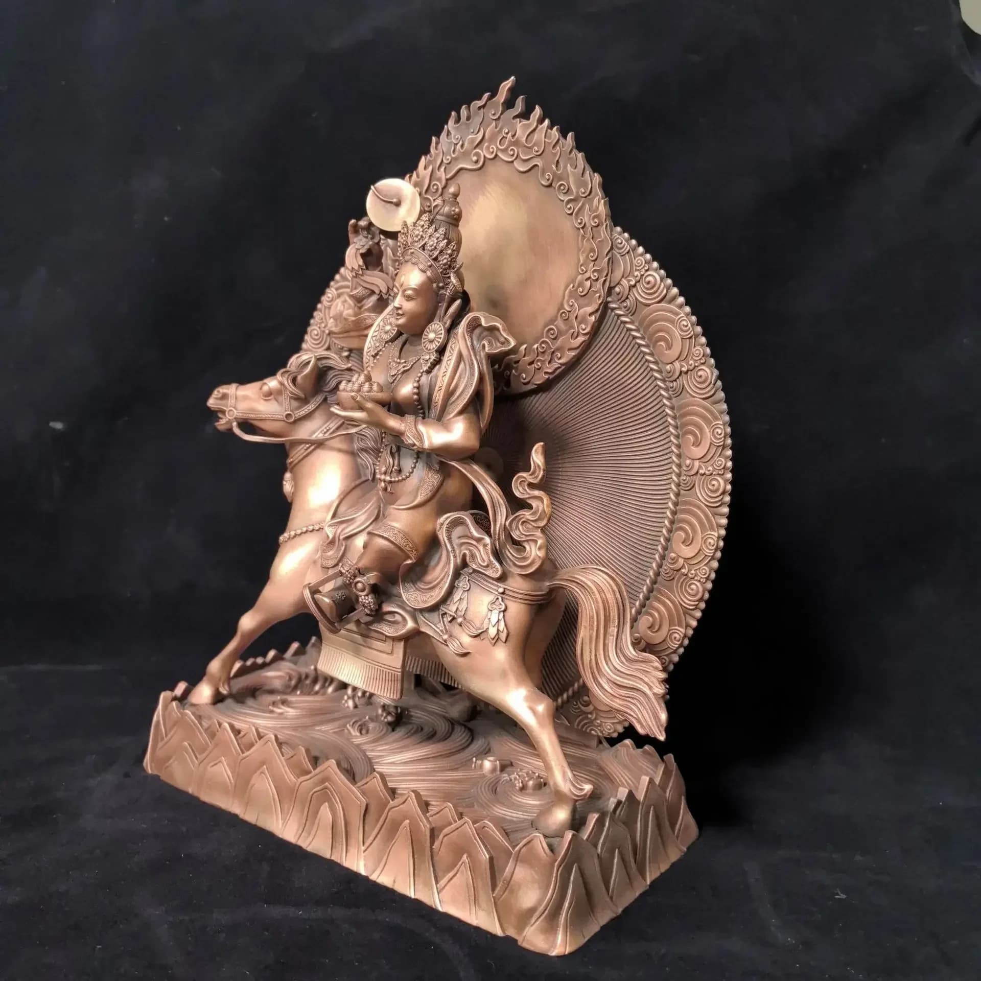FX-17 Jin Manfu statue of Aqi Buddha Mother purple bronze Buddha statue Tibetan pure copper casting