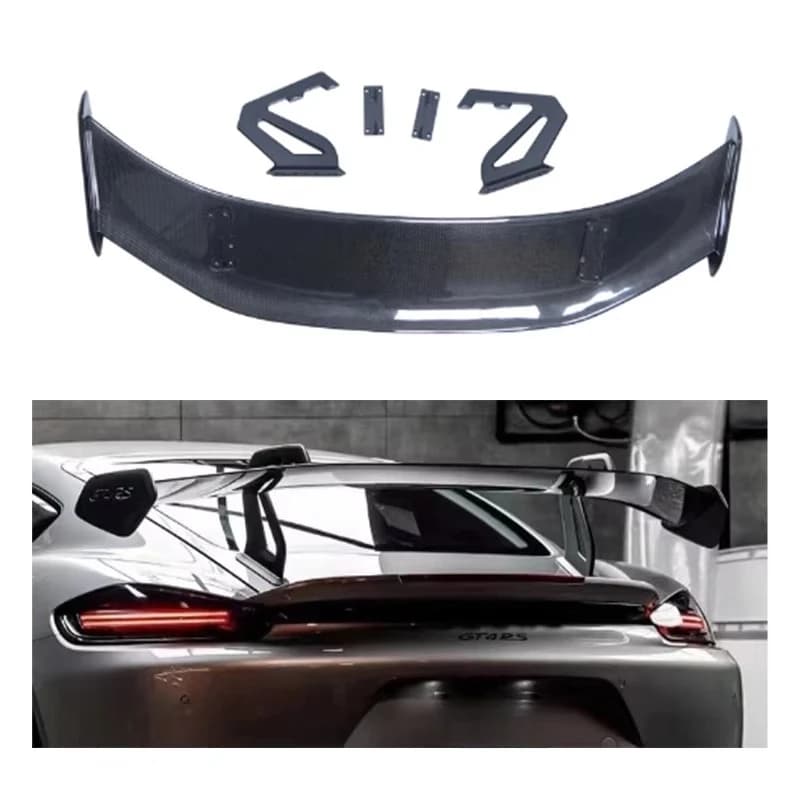 OEM Dry Carbon Fiber Rear Spoiler for Porsche 718 Boxster GT4RS Trunk Spoiler Boot